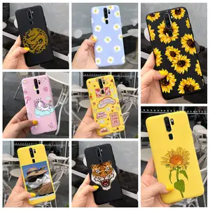 Étui en silicone Pour OPPO A31 A9 A5 2020 Couverture TPU Mince Couverture de Téléphone Pour Oppo 31 9 5 2020 OppoA31 6.5 "Tournesol Coque Sac