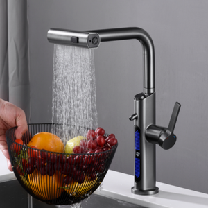 Vòi bếp thông minh với màn hình hiển thị ánh sáng xung quanh & chức năng nước uống trực tiếp bằng thép không gỉ & hợp kim kẽm - Product Image 4