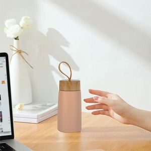 Personalized Logo Thermos Insulated <b>Mini</b> 280Ml Vacuum Wood Grain Hot and Cold Water <b>Bottle</b> for Kids School - Product Image 6
