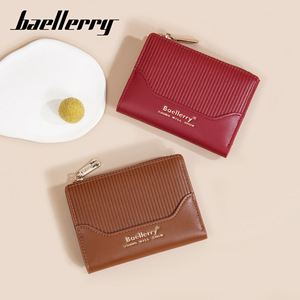 กระเป๋าสตางค์ใบเล็กสำหรับผู้หญิง Baellerry สีน้ำตาล หนังนิ่ม ซิปใส่เหรียญ ใช้ได้ทุกวัน - Product Image 3