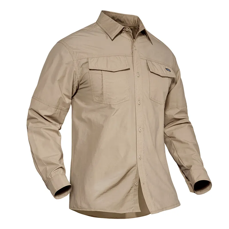 Taktische Hemden Leichte, schnell trocknende Cargo-Arbeits hemden Langarm hemden Angel oberteile für Männer