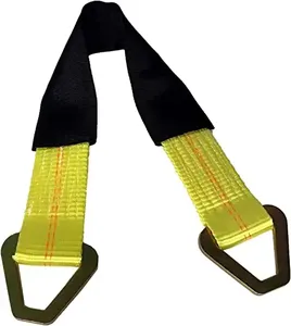 Sangle <span class=keywords><strong>d</strong></span>'essieu de <span class=keywords><strong>voiture</strong></span> robuste avec manchon de protection et anneaux <span class=keywords><strong>en</strong></span> <span class=keywords><strong>D</strong></span>, résistance à la rupture de 10000lb pour l'arrimage de véhicule de récupération tout-terrain - Product Image 4