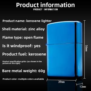 Accessorio creativo per il fumo da uomo con piastra chiara in metallo a fiamma aperta a luce brillante - Product Image 4