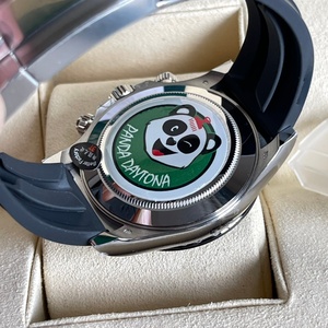 高級高品質 40mm <span class=keywords><strong>Qf</strong></span> 126519 腕時計 4131 ムーブメント 155g 重量 セメントグレー ブラックパンダ ラバー - Product Image 5