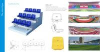 Chaises de stade en HDPE monobloc, anti-UV, parfaites pour les stades et les arènes