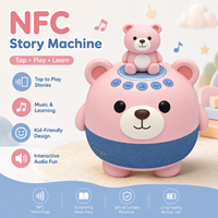Machine à histoires éducative NFC pour enfants, cartes NFC interactives pour lecteur MP3, audio sans écran pour tout-petits et enfants, matériau ABS