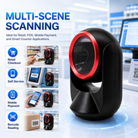 Lecteur de codes-barres 2D de bureau haute vitesse CMOS, lecteur de codes QR USB COM Plug and Play pour paiement en supermarché et commerce de détail