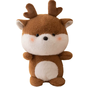 Peluche a forma di <span class=keywords><strong>cervo</strong></span>, simpatico pupazzo di renna, direttamente dalla fabbrica, MOQ basso, OEM/ODM per regali per bambini - Product Image 2