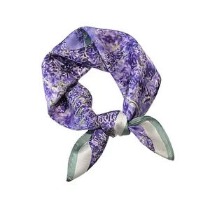 Wholesale fashion spring summer luxury horse pattern 100% silk print small square scarf women 21" pure silk excellent silk scarf