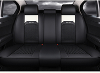 Protectores de asiento de cuero para coche, juego completo Universal para la mayoría de los sedanes, SUV, camioneta, impermeable, Nappa