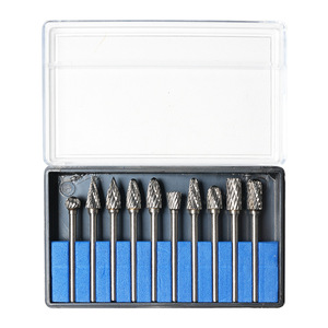 Dr. Giant Carbide Rotary File 10 Pcs Tungsten Steel Grinding Head For Electric Grinder Wood Carving Engraving Tool <b>Set</b> - Product Image 2