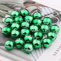 Perles rondes en acrylique dorées en forme de citrouille pour la série de Noël, impression couleur, accessoires de bijoux DIY, perles en vrac pour stylo