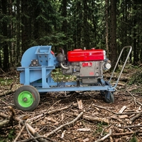 Máquina para Sustrato de Hongos a Base de Aserrín para Bolsas de Cultivo de Shiitake, Aserrín Ajustable de 3-30 mm, Opciones Eléctricas y Diésel
