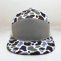 Custom 168 Snapback Cap Logotipo bordado 7panel Verde Camo Gorras de béisbol Diseño de camuflaje promocional para los hombres