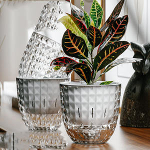 Jardinière hydroponique de haute qualité automatique absorbant l'eau Pot de fleur de personne paresseuse pour jardin de bureau à domicile pour <span class=keywords><strong>le</strong></span> marché international - Product Image 4