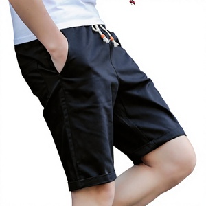 Shorts en coton pour hommes, personnalisables avec logo OEM, taille élastique à 5 points, décontractés, amples, mi-longs, pour l'été et la plage, pour le commerce transfrontalier - Product Image 1