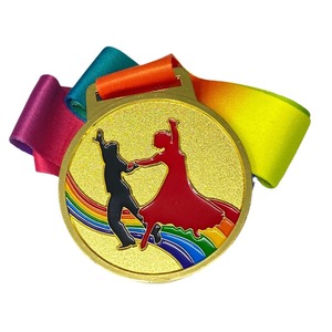 Médailles de danse latine en alliage de zinc, gravure, sérigraphie, trophée de compétition durable - Product Image 3