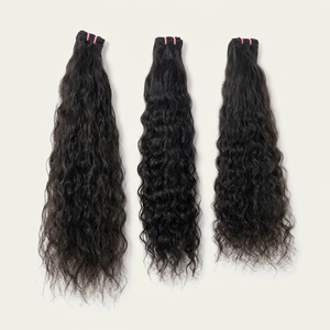 ผมอินเดียแท้สีดำแบบตรงพรีเมียม 100% จากวัดธรรมชาติ  แบบเย็บสองชั้น สำหรับถักเปีย - Product Image 1