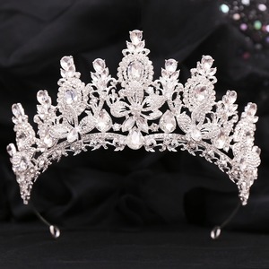HP405 2024 nouveauté Floral casque accessoires de cheveux de mariée casque cristal mariage diadème couronne pour la vente en gros - Product Image 2