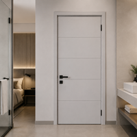 Porte intérieure en composite polymère résistant à l'humidité avec cadre et quincaillerie pour hôtel, appartement, salle de bain
