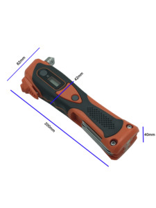 Linterna con Martillo de Seguridad para Auto 12 en 1, Martillo Multifuncional con Luz Intermitente de Advertencia y Sonido de Advertencia, Destornilladores - Product Image 4