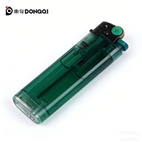 Briquets jetables modernes transparents en plastique, lot de 5 couleurs, briquet à roue à grattage pour fumeurs