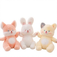 Peluche interactive avec bras réglables et queue mobile, adorable jouet assis, cadeau pour enfants, logo personnalisé ODM OEM pour événements