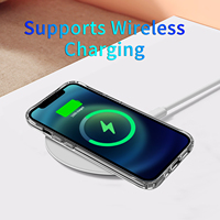 Coque de téléphone antichoc transparente en TPU acrylique avec support magnétique pour iPhone 13 14 15 16 17 Pro Max, compatible avec la charge sans fil