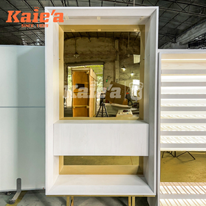 Étagère de vitrine à vin de taille personnalisée de luxe Casiers à vin en verre Couleur OEM noir gris foncé - Product Image 5