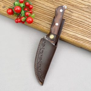 Couteau OEM en acier inoxydable avec manche en bois, multifonctionnel, portable, avec clip de ceinture réglable pour le camping et la découpe - Product Image 4