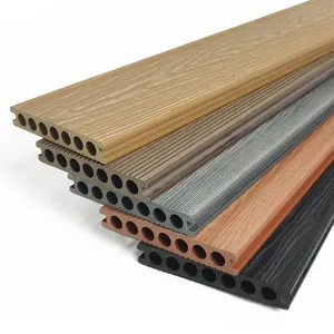 Commercio all'ingrosso a basso prezzo per esterni in legno artificiale classico foro rotondo solido WPC Decking esterno