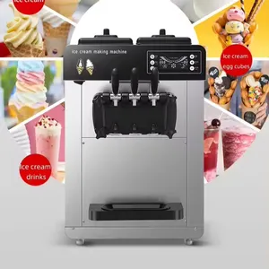 Automatic cleaning Turkish Italian Small Capacity 12l Soft Service Ice-cream Maker Economical A Glace Ice Cream Make Machine