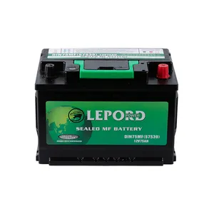 Car Battery Factory Korea's Technology Auto Battery DIN75 57539MF 12V75AH Starting MF Car Battery