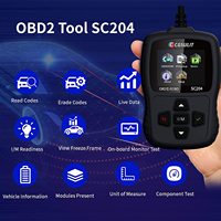Escáner OBD Universal SC204 2023, Lector de Códigos para Autos y Camiones con Obd1 y Obd2 para Todos los Motores Diésel, Herramientas de Diagnóstico para Autos Asiáticos