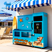 Kiosque de lavage pour chiens en acier inoxydable 304 pour extérieur, distributeur automatique commercial 24/7 avec pavillon