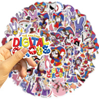 56 Autocollants Magiques Chiffres Explosifs Transfrontaliers Thème Cirque Dessin Animé pour Guitare, Ordinateur Portable, Bagages, Bricolage, Imperméables, Cadeau, Artisanat, Modélisme