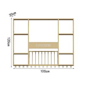 Rak pajangan kreatif furnitur industri, rak pajangan anggur merah terpasang di dinding untuk restoran - Product Image 1