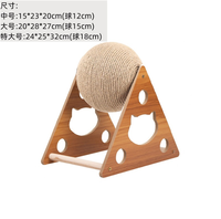Griffoir pour chat, jouet pour chat, boule à griffer en bois pour chats et lapins, arbre à chat durable en sisal et griffoir pour chat, fournitures pour animaux de compagnie