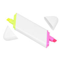 Ensemble de surligneurs à double pointe avec logo personnalisé Nouveaux stylos marqueurs promotionnels colorés à deux faces Rouge Jaune Bleu Orange