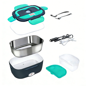 Boîte à lunch <span class=keywords><strong>chauffante</strong></span> en acier inoxydable 304, portable, électrique, pour voiture, <span class=keywords><strong>camion</strong></span>, maison, bureau, vente chaude - Product Image 3