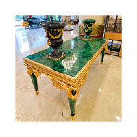 Produit personnalisé en malachite pierre naturelle verte table console et table d'appoint de luxe