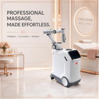 Robot de massage multi-axes ZCH avec 4 têtes de travail interchangeables et écran tactile intégré pour usage commercial en salon