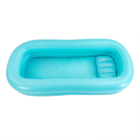 Baignoire de lit gonflable en PVC écologique pour la maison hospitalière Baignoire de douche de chevet médicale portable et durable avec oreiller