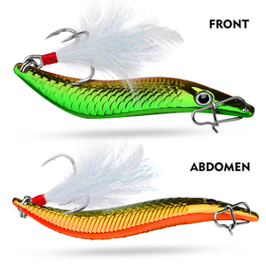 OEM 8 couleurs Hameçon triple en métal artificiel en forme de S pour jigging, 7g 10g 15g 20g, avec yeux 3D, leurre cuillère - Product Image 4