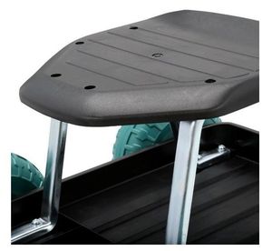 軽量スタッカブルリムーバブルプラスチックガーデンシートカートホイールローリングワークシートガーデンスツールカート4輪付き - Product Image 4