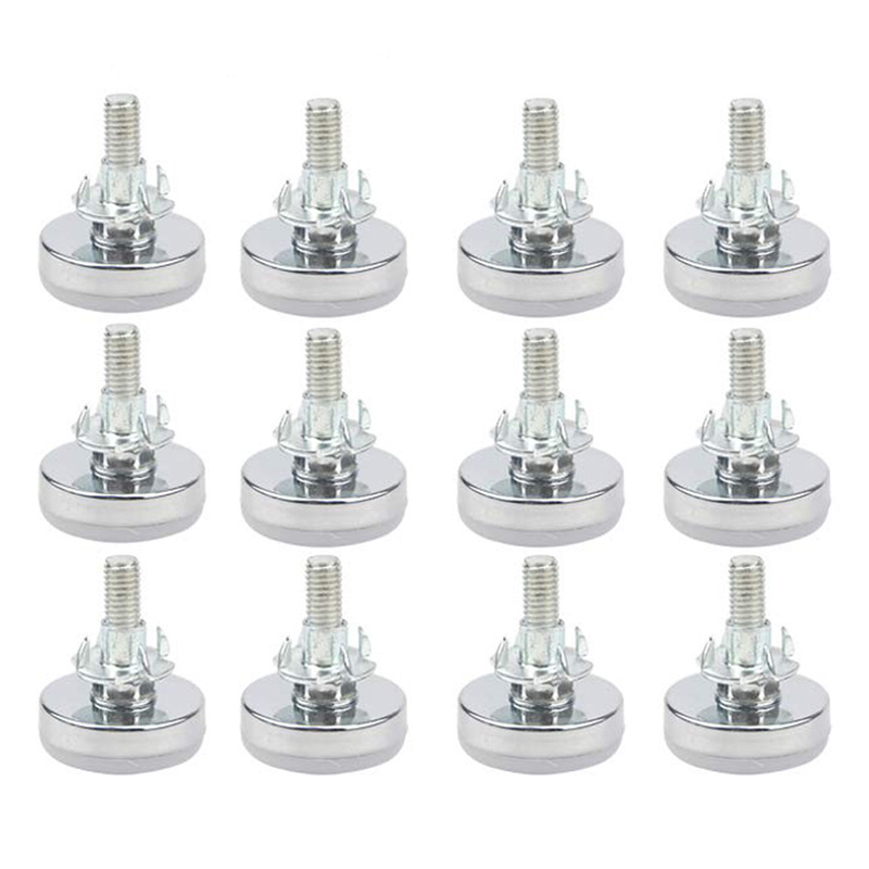 20 пар M8x33mm мебельные опоры стол Выравнивающая опора регулируемая w/t-гайки быстрорежущей инструментальной стали (20 шт. ножка для мебели винты и 20 шт. Т-гайки)