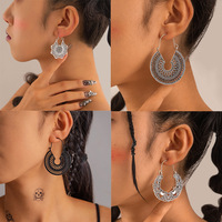 Pendientes Colgantes Bohemios ChuYao para Mujer, 23 Piezas, Aleación de Zinc, Joyería con Diseño Floral, Regalo, Venta al Por Mayor Personalizada