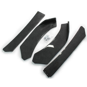 Alerón Delantero Universal Negro Mate con Textura de Carbono Brillante, Kit de Carrocería ABS para Autos Sedanes - Product Image 3