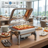 Neues Design Chafing Dish Buffet-Set Kommerzielle Speisenwärmer Buffet-Chafing-Dish Gold Silber Chafing Dishes für Catering