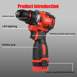 Máy khoan không dây công nghiệp đặt công cụ điện với động cơ không chổi than 60nm tác động tốc độ kép sốc pin lithium sạc LDD01-H - Product Image 6